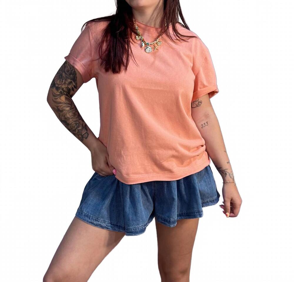 NEW AEMI + CO mali soft everyday basic tee in coral